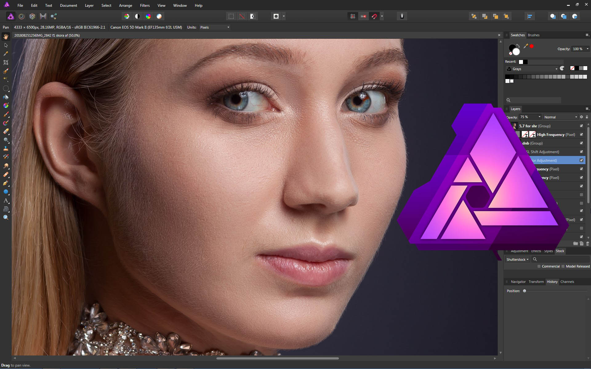 Retusz zdjęć beauty w Affinity Photo. Część #1 &ndash; Usuwanie niedoskonałości sk&oacute;ry.