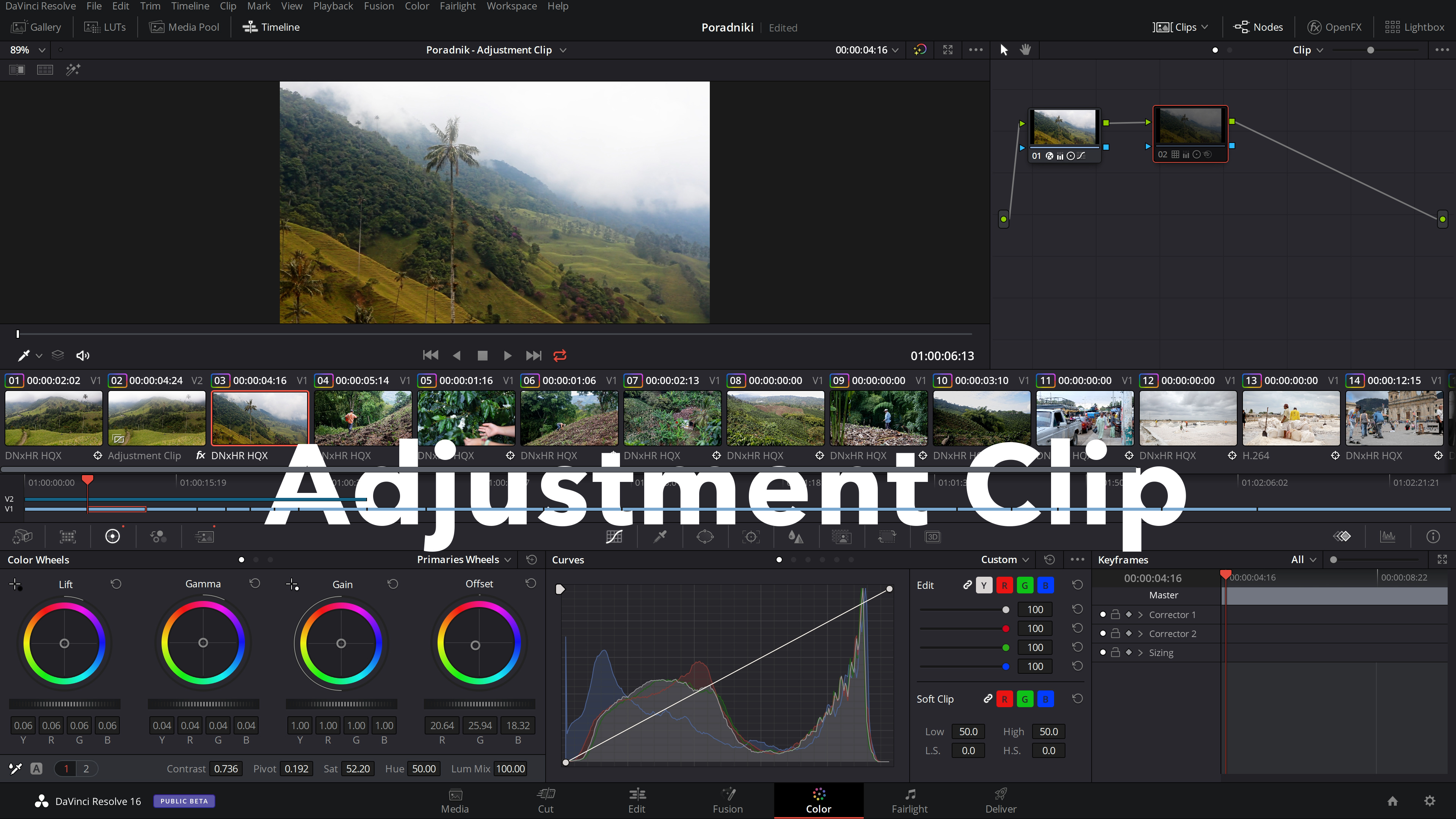 Adjustment Clip, nowa funkcja DaVinci Resolve 16 {wideo}