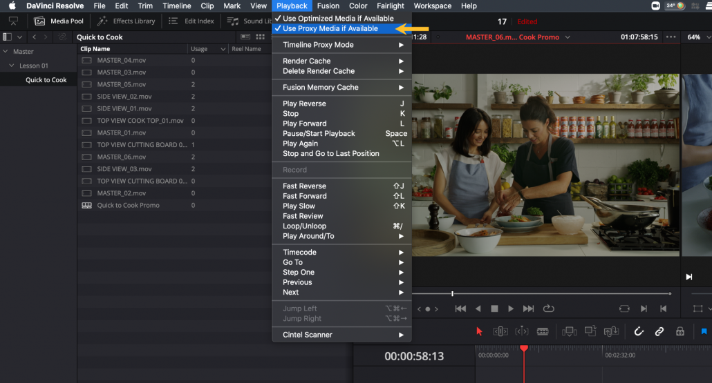Proxy Media w DaVinci Resolve