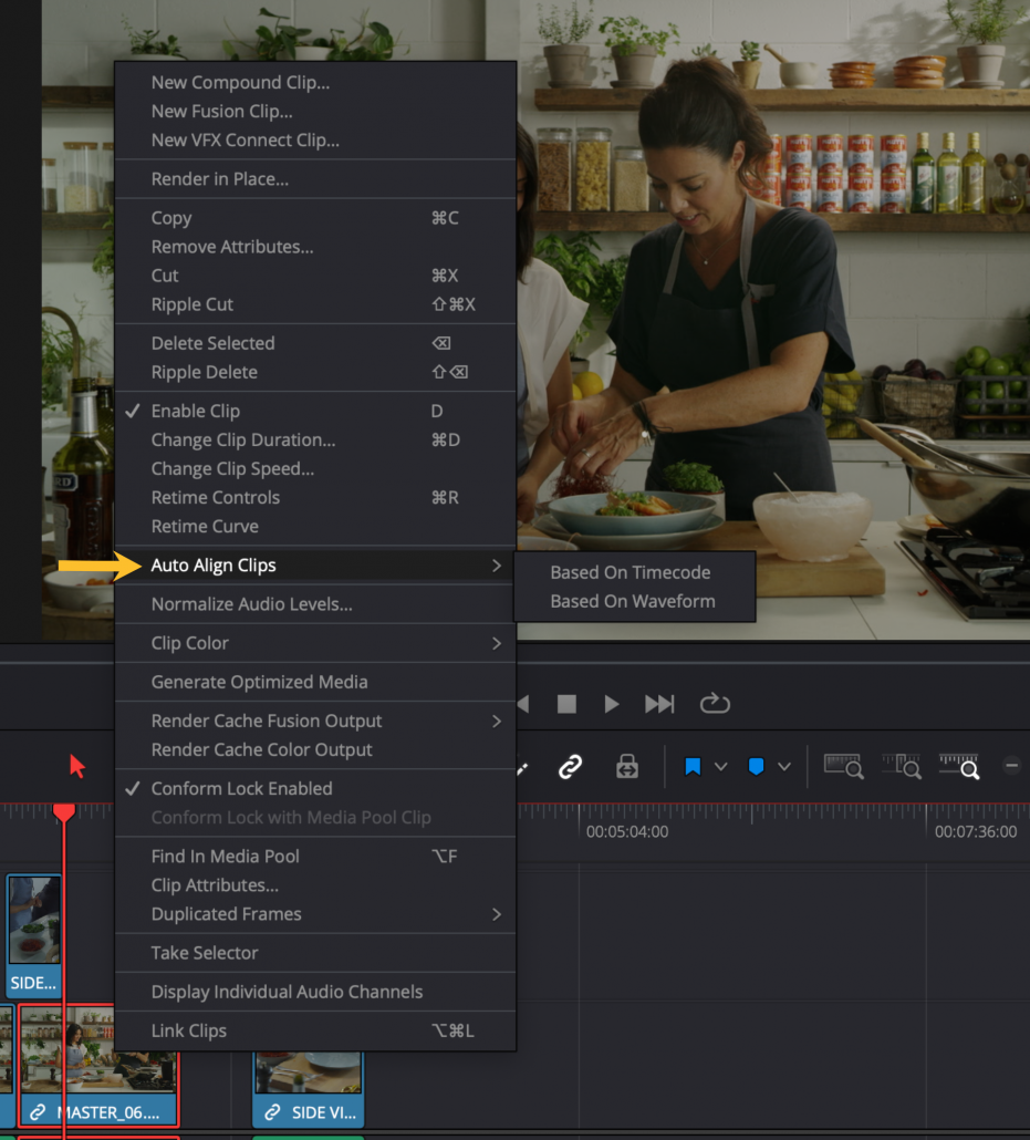 Auto align w DaVinci Resolve 17