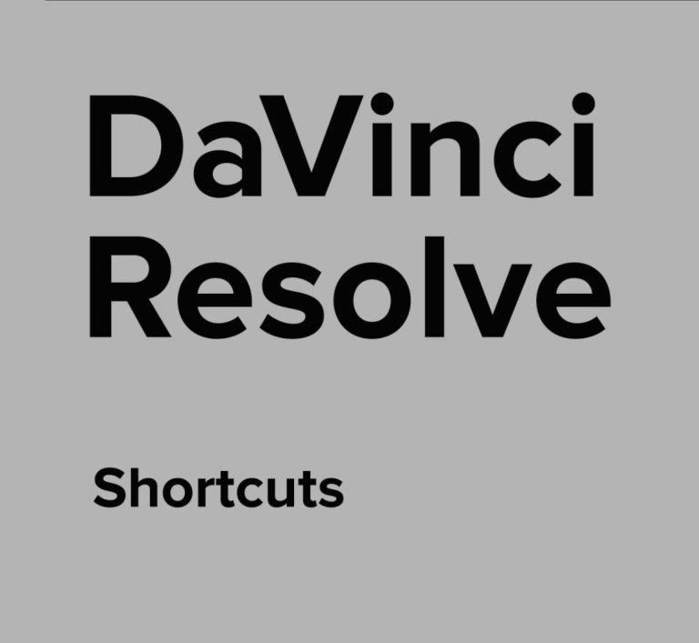 Skróty klawiszowe DaVinci